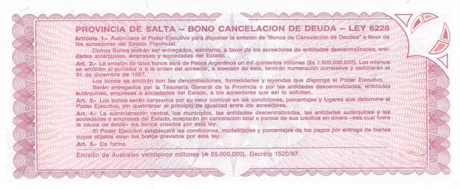 1 Austral Argentinien 1987 P.S2612e